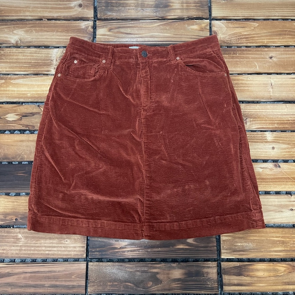 MKT Studio Corduroy A-Line Skirt in Rust Size 40